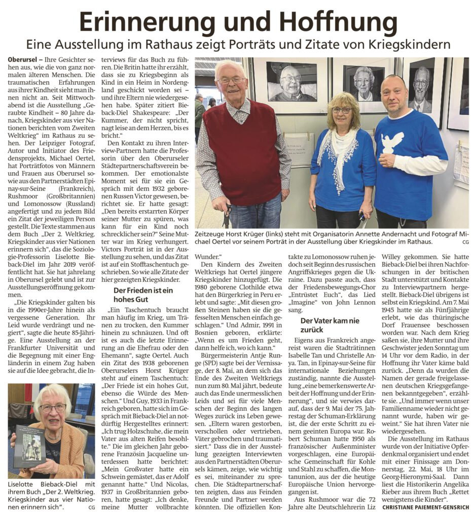 Kriegskinder Oberursel - Taunus Zeitung 09.05.2025 Seite 23.jpg